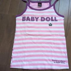 BABY DOLL タンクトップ XS ピンク ボーダー ミッキーのサムネイル