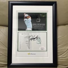 【2021年マスターズ優勝】松山英樹選手サイン入りオーガスタ各ホール名記載カード 2021年マスターズ優勝】松山英樹選手サイン入りオーガスタ各ホール名