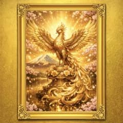 桜鳳瑞金煌 開運絵画 アート 運気アップ 風水 スピリチュアル 額縁なし