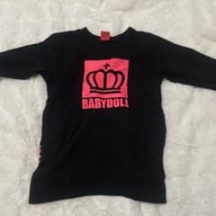 BABYDOLL ブラック トレーナー ピンクロゴのサムネイル