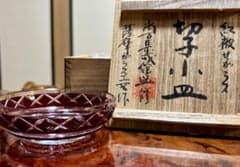 島津薩摩切子 小皿 木箱付き 島津薩摩切子 小皿 木箱付き - メルカリ
