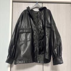 SUREVEレザー風ジャケット 3L ブラックのサムネイル