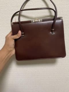ダークブラウン レザー ハンドバッグのサムネイル