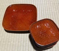 菓子器 カシュー塗装 小器5枚付きのサムネイル