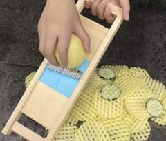 木製 ワッフルカッター スライサー 野菜調理器のサムネイル