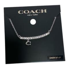 COACH ネックレス シルバーカラー クリスタル装飾のサムネイル