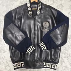 値下げ可‼️】VERSACE ヴェルサーチ スタジャン レザージャケット 