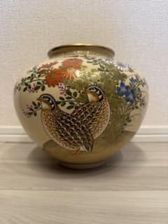 九谷焼 薩摩陶麗堂 花鳥図 金彩 飾り壺 花瓶 花器 置物 骨董品 - メルカリ