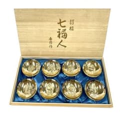 TH-M0602 招福 盃 七福神 七福人 春邦作 24KGP 24金 金盃 - メルカリ