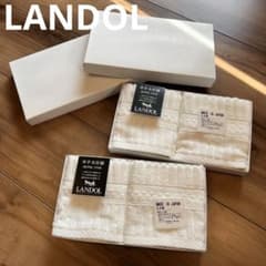 新品未使用品‼️ LANDOL ホテル仕様　タオルセット　2箱　約33×40.5のサムネイル
