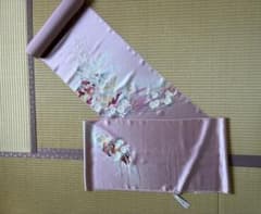 上品な薄紫色の訪問着 反物 菊や扇の吉祥文様『反物』のサムネイル