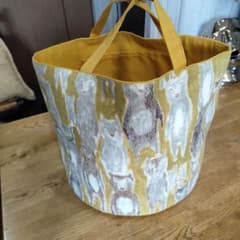 ハンドメイド　ミナペルホネン　alive　生地使用　トートバッグ　Yellow ハンドメイド ミナペルホネン alive 生地使用 トートバッグ Yellow