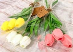 ピンク チューリップ 造花 3本セット 2枚目参照のサムネイル