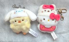 スタジオハヌル×サンリオ　ふわふわぬいぐるみ　キティ　シナモロール