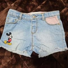 ZARA デニムショートパンツ 80cm(9～12m) ミッキー　ディズニー