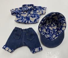 メルちゃん、ソランちゃん　シャツブラウス・ジーンズ・帽子3点セットのサムネイル