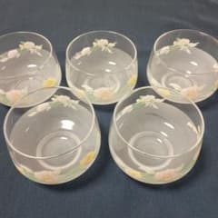 花柄 冷茶用グラス 5個セットのサムネイル