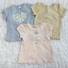 petit mainなど⭐︎子供服100cm 半袖　女の子向け　お得な３枚セットのサムネイル