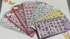 海外正規品★サンリオ キャラクターズ ぷっくりシール 8枚セットのサムネイル