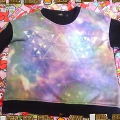 宇宙柄 トレーナー WEGO ♡のサムネイル