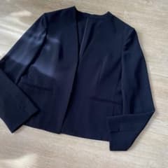 新品 23区 近年モデル 洗える ノーカラー ジャケット 38 ネイビー 新品 23区 近年モデル 洗える ノーカラー ジャケット 38 ネイビー