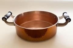 IH使用可能 銅製 両手鍋 直径約24cm ハンマード仕上げ - メルカリ