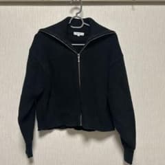 PLST ジップアップ ニット ブラックのサムネイル