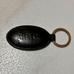 A.P.C. アーペーセー レザーキーホルダー ブラック キーリング