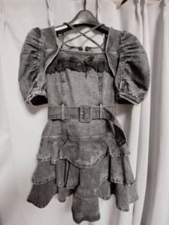 pium ピウム ティアードフリル デニムワンピース 美品 pium ピウム ティアードフリル デニムワンピース 美品 - メルカリ