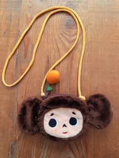 チェブラーシカ ぬいぐるみポシェット ショルダーバッグ オレンジチャーム付きのサムネイル