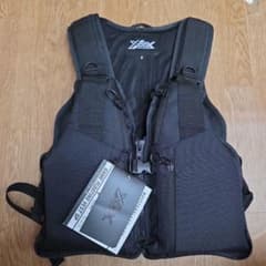 XOOX フィッシング、ゲームベスト サイズF 黒 ライフジャケット