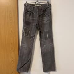 GAP メンズ ストレートデニム ダメージ加工 グレー　30×30のサムネイル