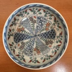 六代佐藤走波 染錦 草花文 鉢 - メルカリ
