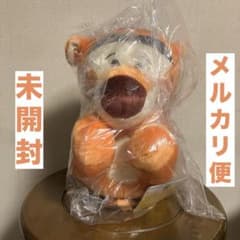 【未使用】くまのプーさん 寝そべりコロコロ BIGぬいぐるみ ティガー タグ付き