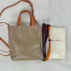 MARNI ショルダーバッグ トートバッグ 2way レザー カラーブロック