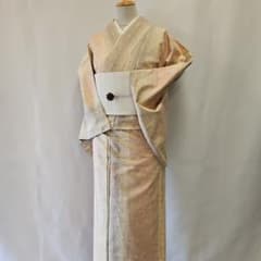 紬☆単衣☆ぜんまい紬☆居敷当付き☆やまと誂製☆正絹☆裄68.5cm☆身幅たっぷり 紬☆単衣☆ぜんまい紬☆居敷当付き☆やまと誂製☆正絹☆裄68.5cm☆身幅