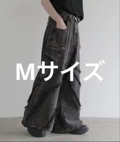 く*ー様 [LiLL]ルーズシルエットウォッシュドフリンジジップデニムのサムネイル