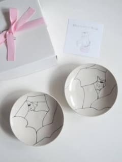 【新品】 猫村さん　HOSHITSUCHI 猫村さんのローズ取り皿　芦田尚美のサムネイル