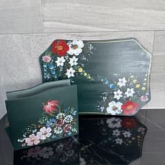 トールペイント (アッセンデルフト)ティーマット、ナプキン入れ - メルカリ