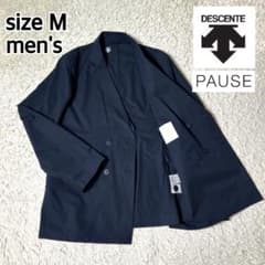 極美品】DESCENTE ダブルブレストジャケット ストレッチ M ネイビー 