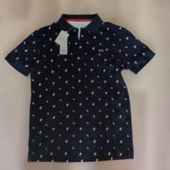LACOSTE ポロシャツ ネイビー 総柄 スリムフィット ゴルフのサムネイル