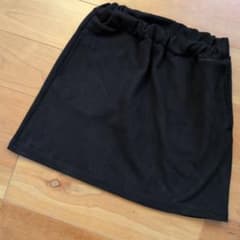 earth music&ecology　スエードスカート　黒　110