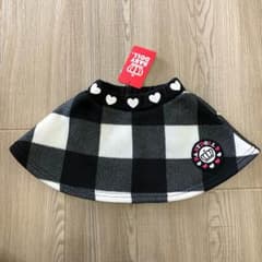 スカート ベビードール チェック モノトーン 裏起毛 新品タグ付き 80 女の子のサムネイル