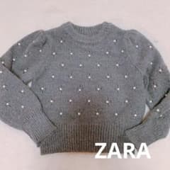 【 値下げ！！ 】ZARA ♡パールニットトップス ♡のサムネイル