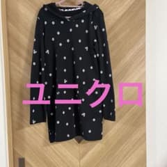 UNIQLO ミッキー ドット柄 フード付き長袖カットソー　Ｓサイズ