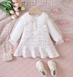 SHEIN ホワイト ワンピース 12-18M 入園式のサムネイル