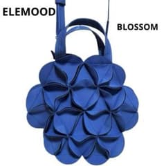 [극미품]ELEMOOD 엘레무드 BLOSSOM 플라워 모티프 백 블루