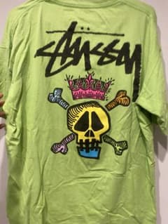 Stussy スカルデザイン Tシャツ ライトグリーンのサムネイル