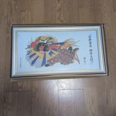 青森ねぶた祭 NTTグループ 額縁入下絵ポスター 諏訪祥司「雷神道真 時平を討つのサムネイル