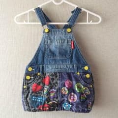 party party デニム ワンピ サロペット ジャンスカ 95cm 値下げのサムネイル